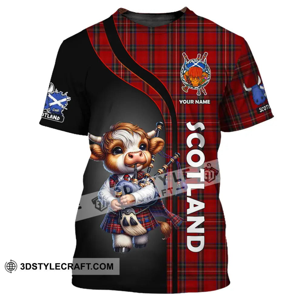 Unisex Shirt - Custom Text Shirt Scotland Highland Cow Shirt T-Shirt / S T-shirt
