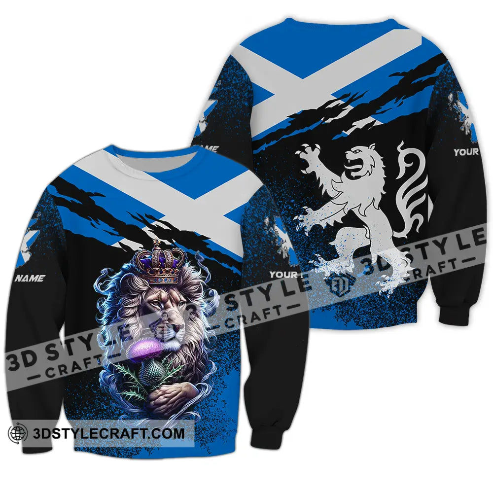 Unisex Shirt - Custom Text Scotland Long Sleeve / S T-Shirt