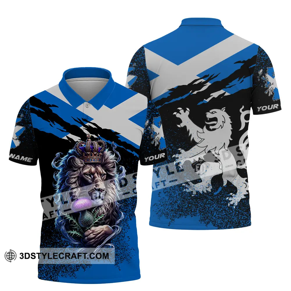 Unisex Shirt - Custom Text Scotland Polo / S T-Shirt