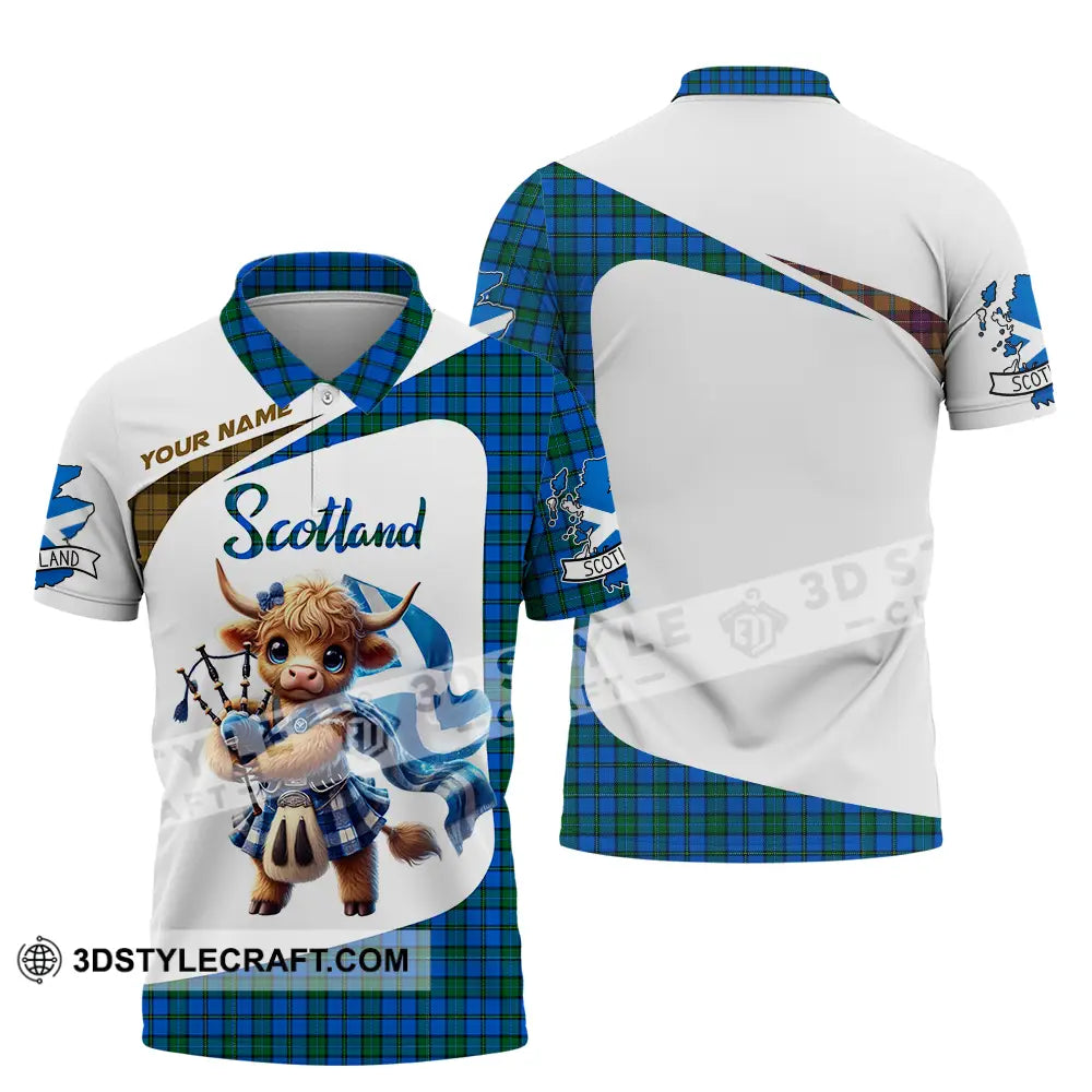 Unisex Shirt - Custom Text Scotland Polo / S T-Shirt