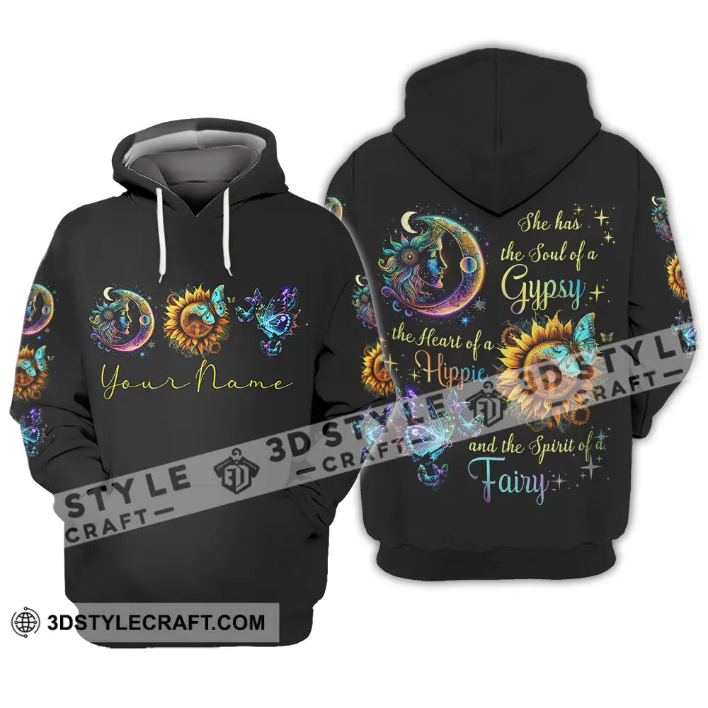 Unisex Shirt - Custom Text Shirt The Heart Of A Hippie Shirt Hoodie / S T-shirt