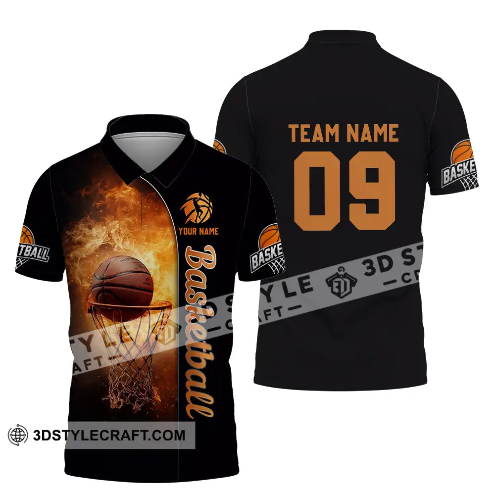 Unisex Shirt - Custom Texts Basketball Polo / S T-Shirt