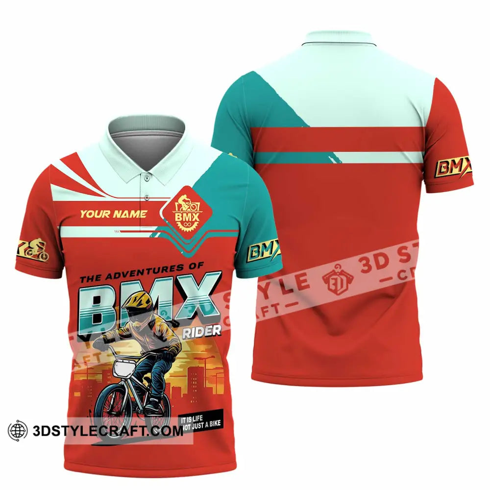 Unisex Shirt - Custom The Adventures Of BMX Rider Shirt Polo Shirt / S T-shirt