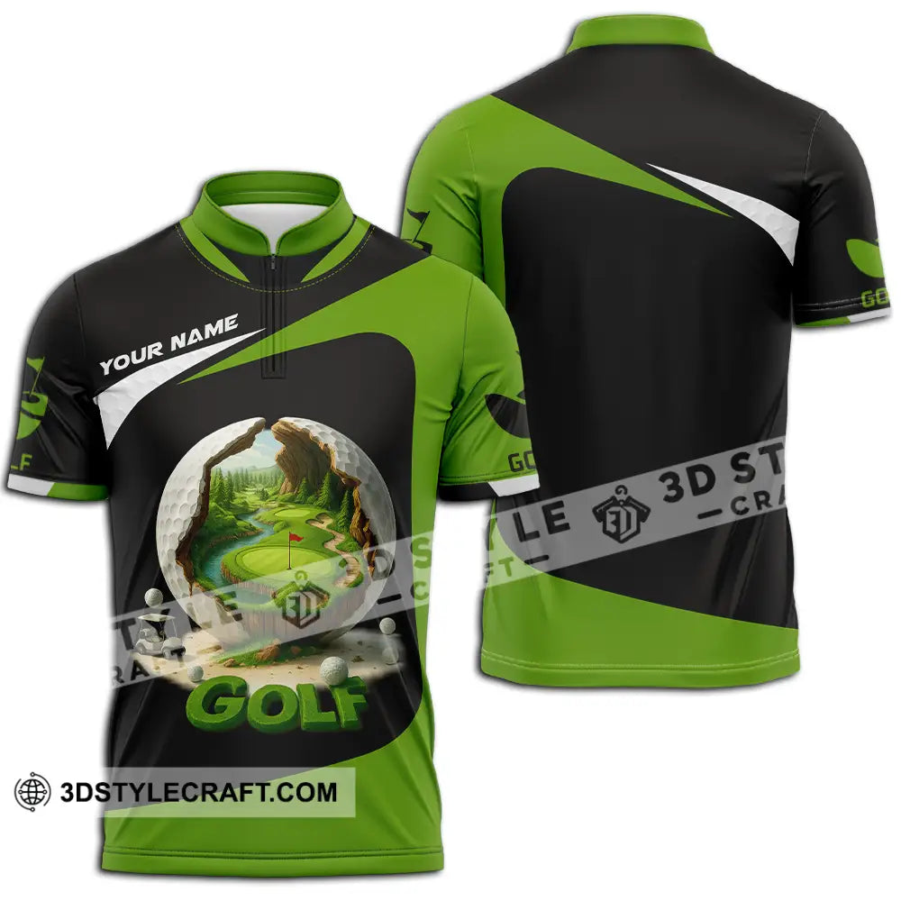 Unisex Shirt - Custom The Golf Shirt Zipper Polo Shirt / S T-shirt