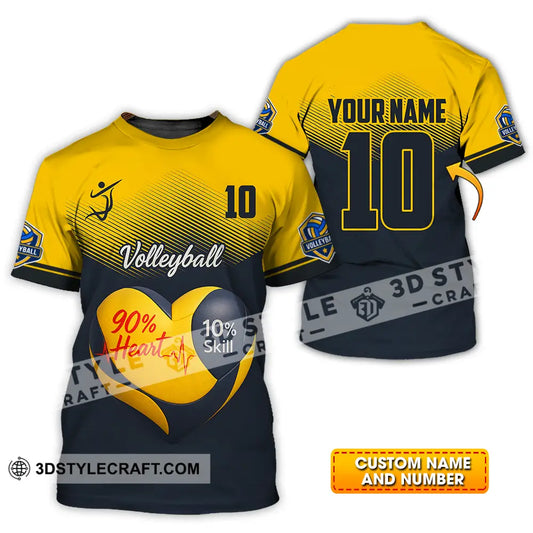 Unisex Shirt - Custom Volleyball 90% Heart 10% Skill Shirt T-shirt