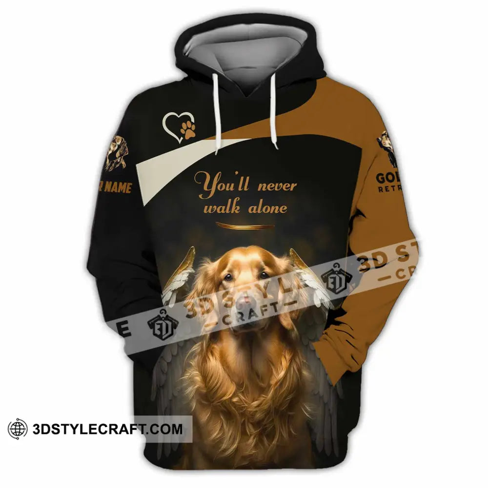 Unisex Shirt - Custom You Never Walk Alone Golden Retriever Shirt Hoodie / S T-shirt