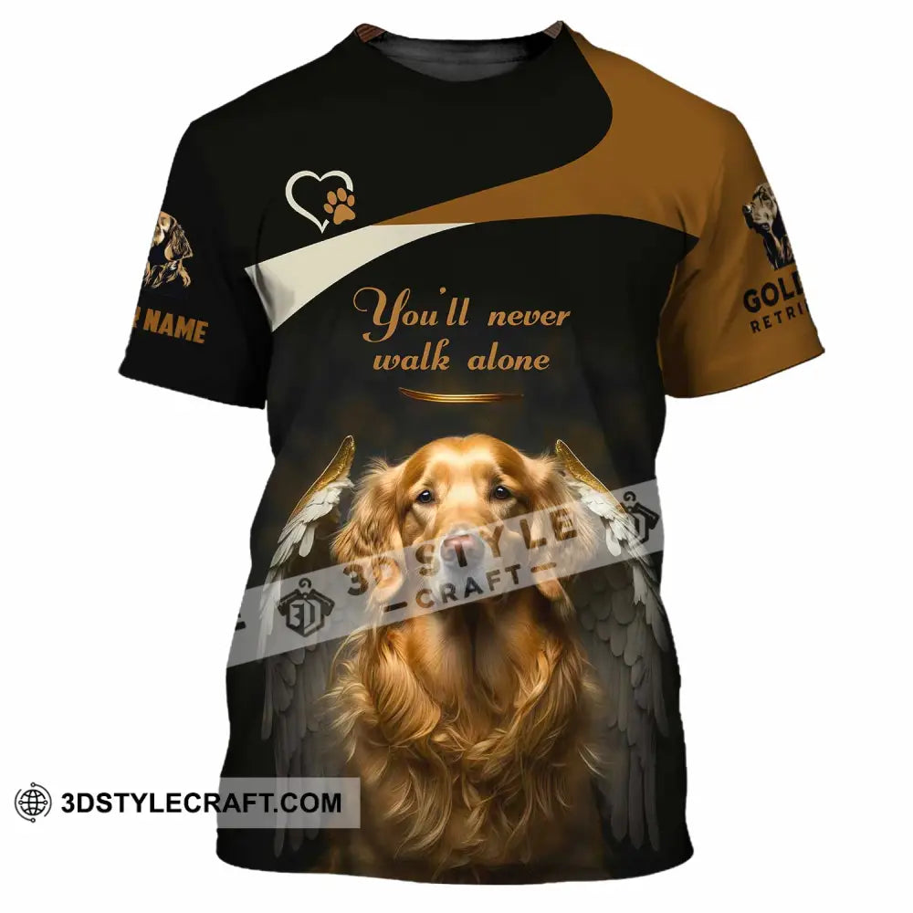 Unisex Shirt - Custom You Never Walk Alone Golden Retriever Shirt T-Shirt / S T-shirt