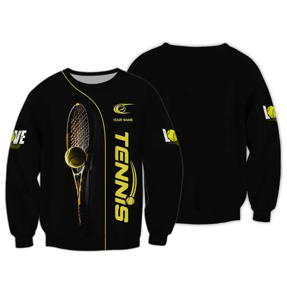 Unisex Shirt Tennis Love T-Shirt Lover Gift Player Apparel Long Sleeve / S