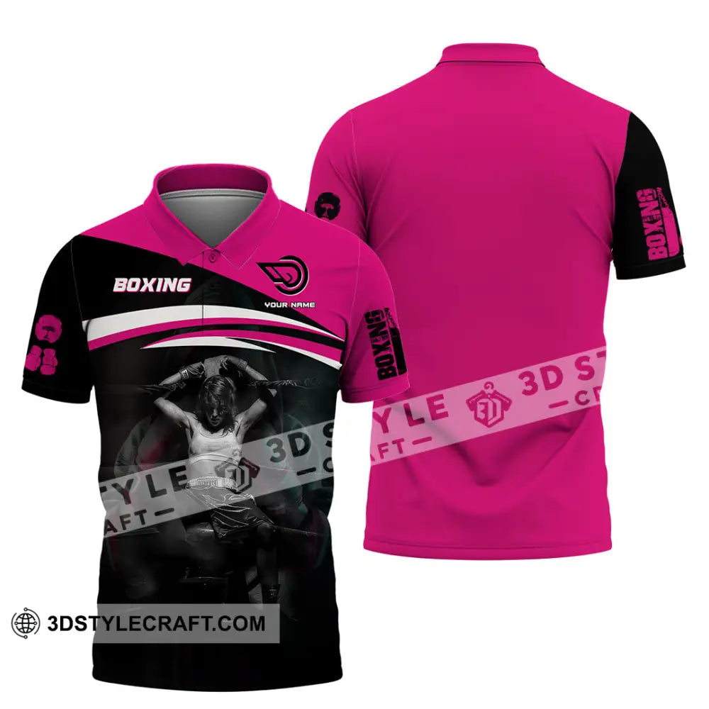Woman Shirt Custom Name Boxing Long Sleeve T-Shirt Polo / S T-Shirt