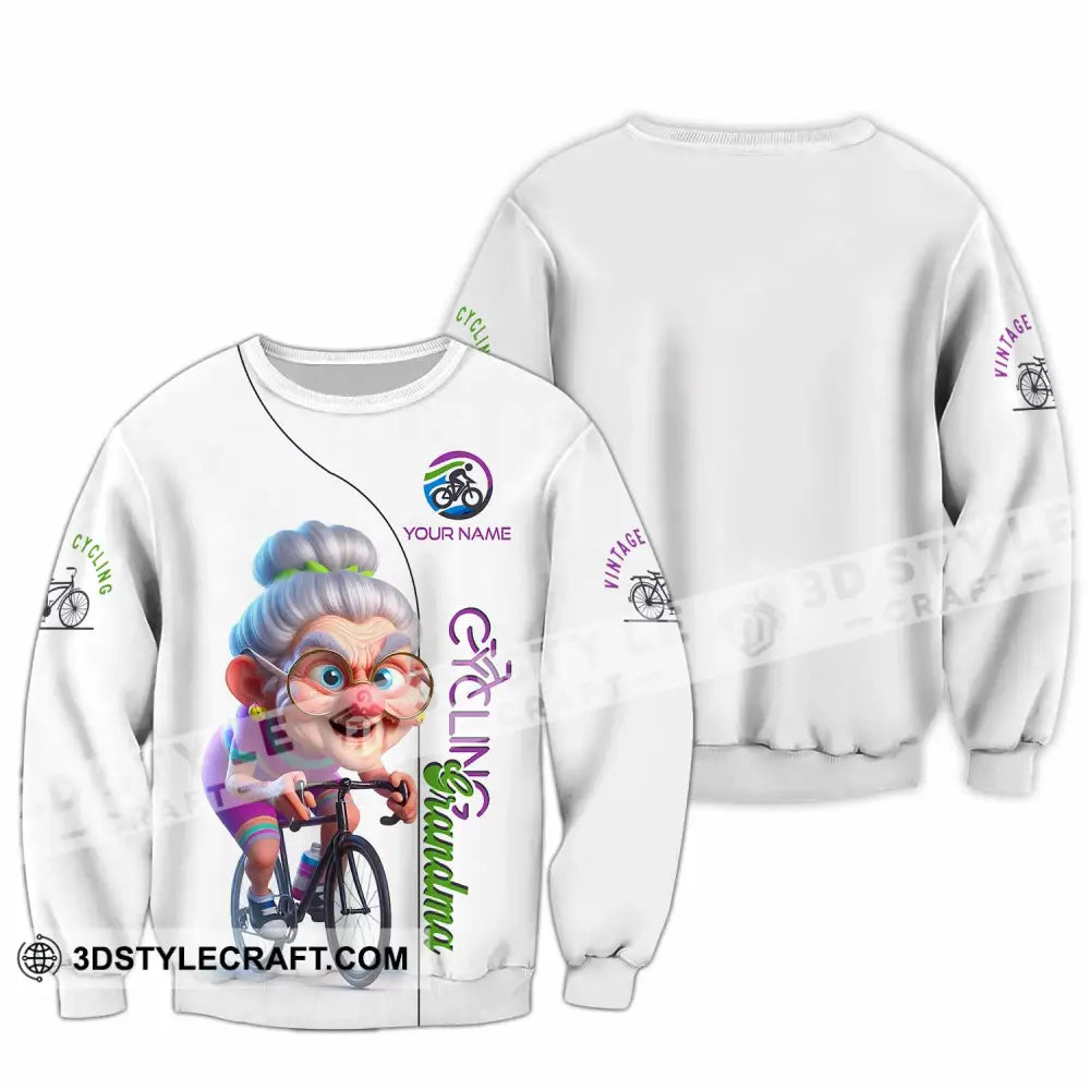 Women Shirt - Custom Cycling Grandma Sports Shirt Long Sleeve / S T-shirt