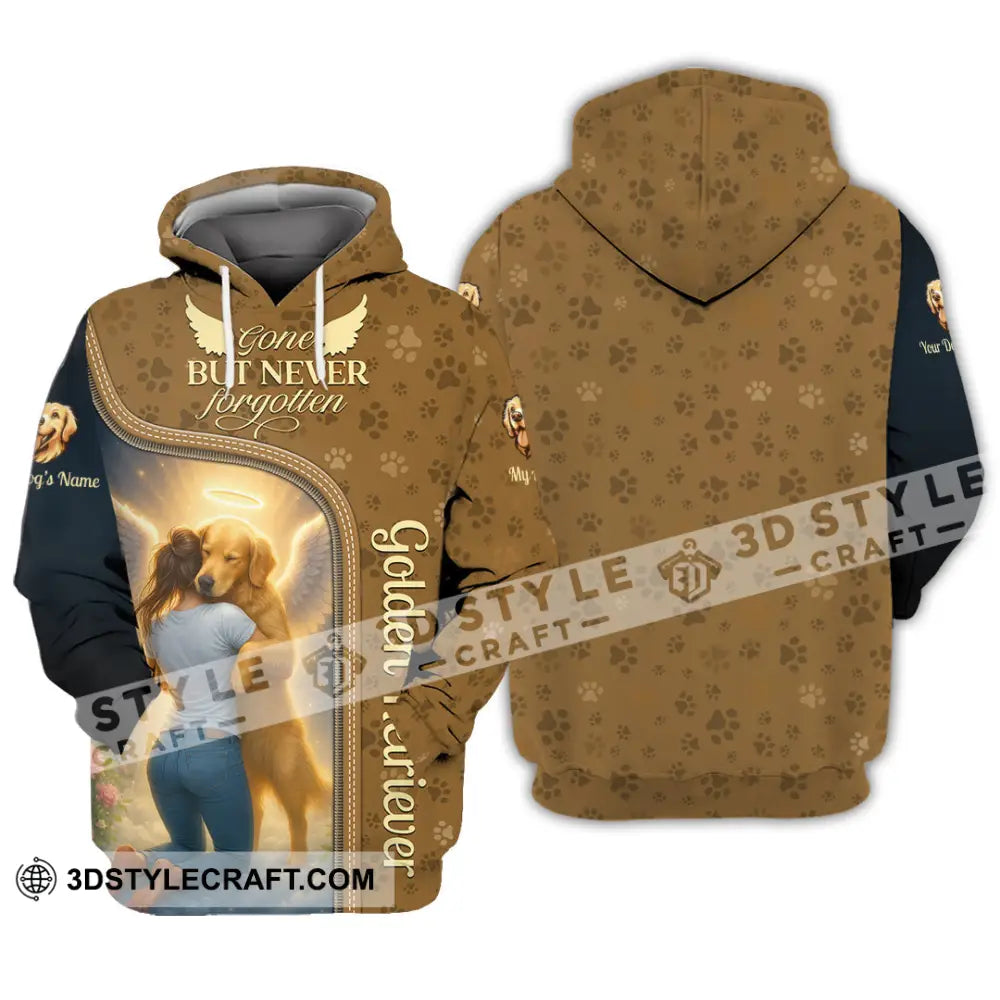 Women Shirt - Custom Golden Retriever Gone But Never Forgotten Shirt Hoodie / S T-shirt