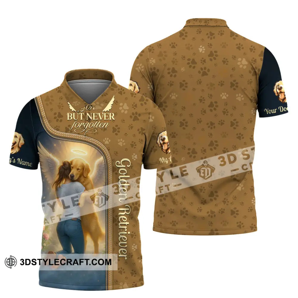 Women Shirt - Custom Golden Retriever Gone But Never Forgotten Shirt Polo Shirt / S T-shirt