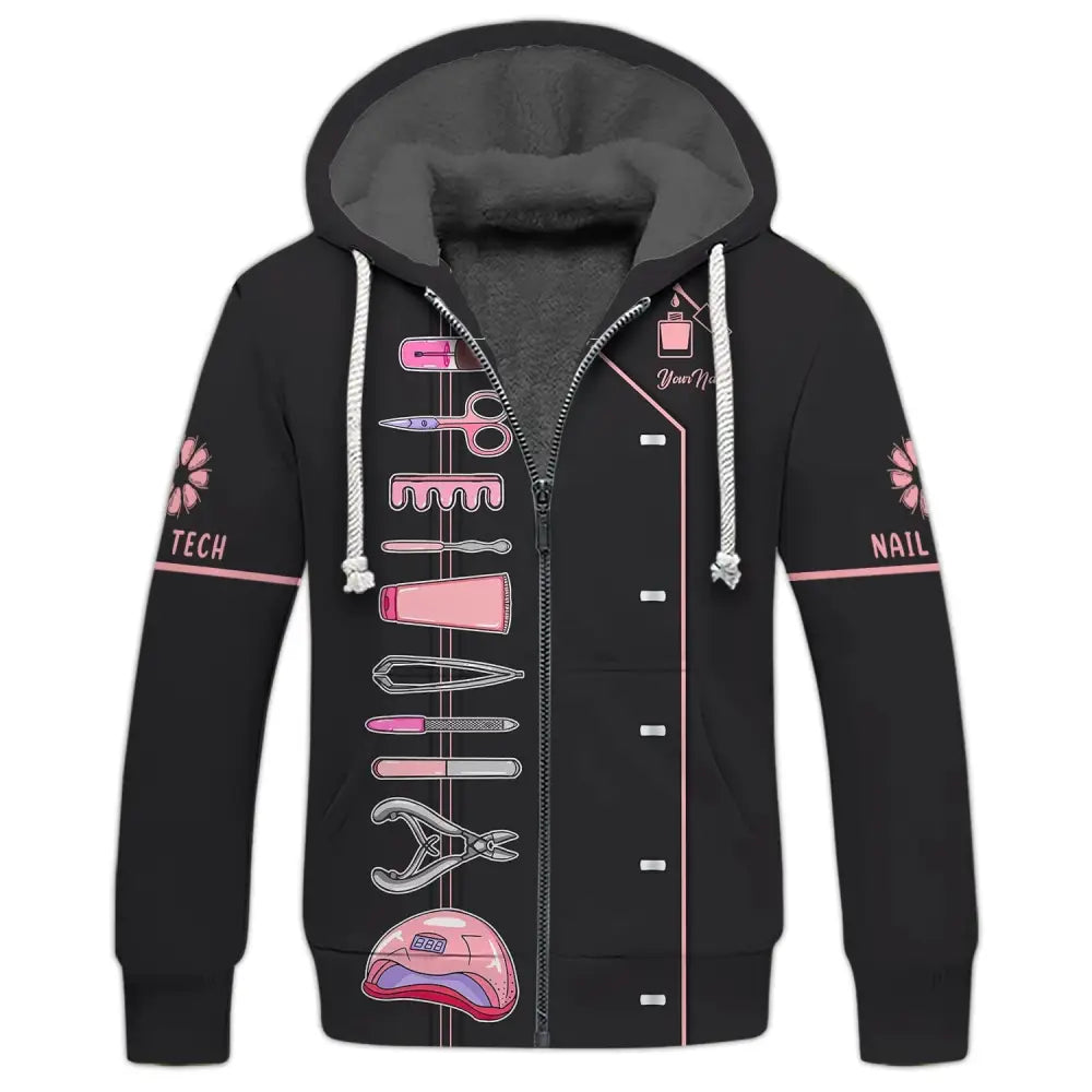 Women Shirt Nail Technician Tech Hoodie Sportwear T-Shirt