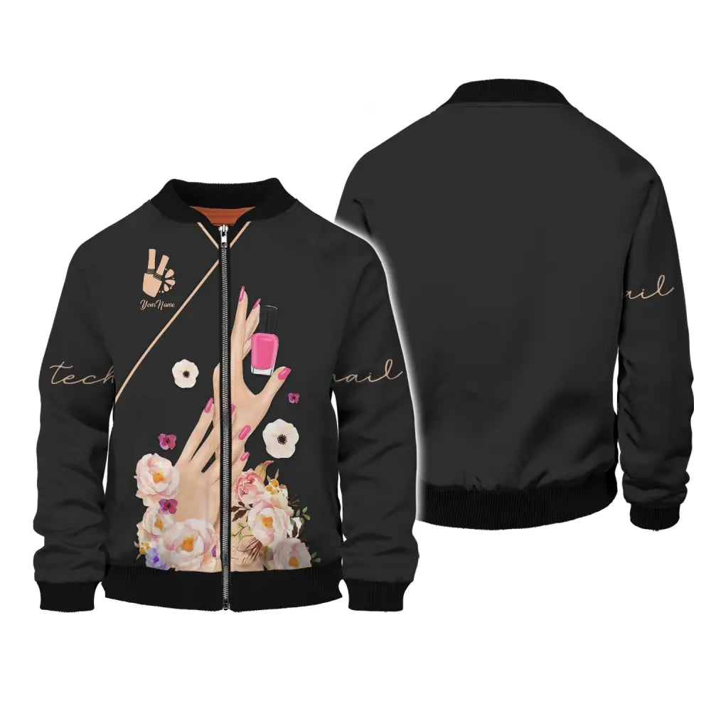 Women Shirt Nail Technician Tech Hoodie Sportwear T-Shirt