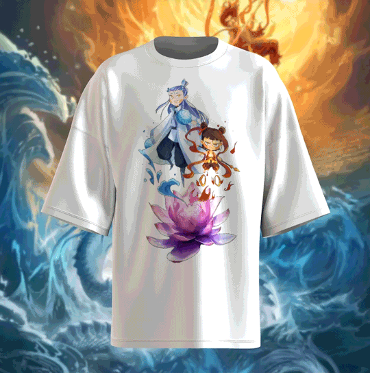 Nezha And Ao Bing Basic Design T-Shirt style option 1