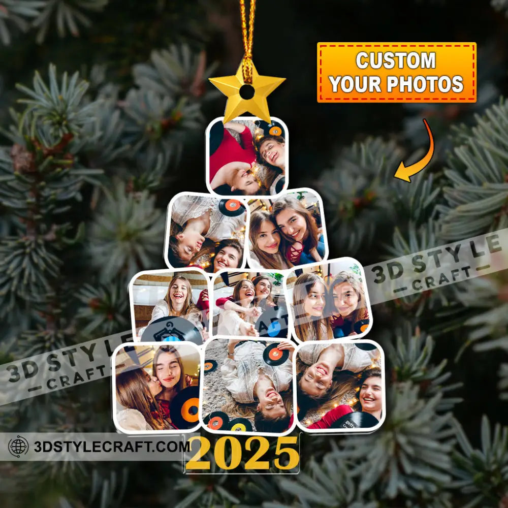9 Photos Christmas Tree Home Decor Christmas Ornament Personalized Ornament 3.54’’ / 1 Ornament Ornament