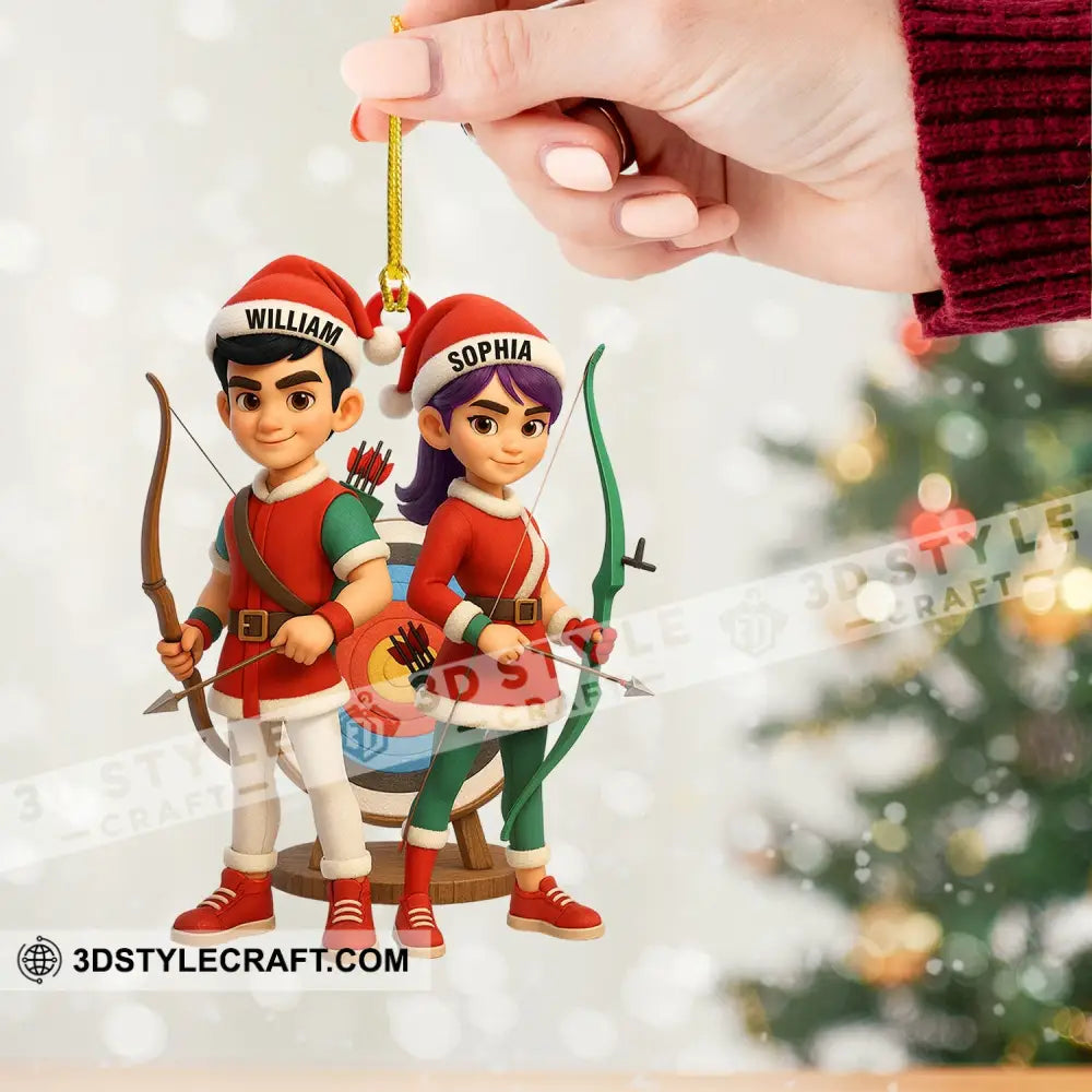 Archery Couple Christmas Home Decor Christmas Ornament Personalized Ornament Ornament