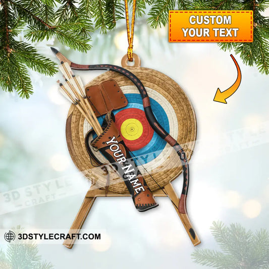Archery Home Decor Christmas Ornament Personalized Ornament 3.54’’ / 1 Ornament Ornament