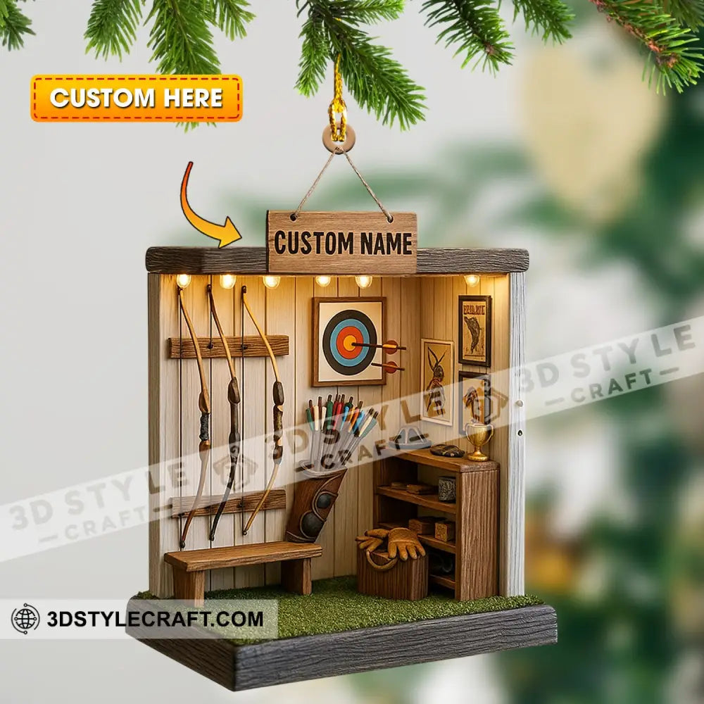 Archery Home Decor Christmas Ornament Personalized Ornament 3.54’’ / 1 Ornament Ornament