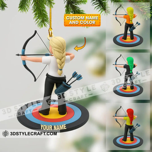 Archery Lover Home Decor Christmas Ornament Personalized Ornament 3.54’’ / 1 Ornament Ornament