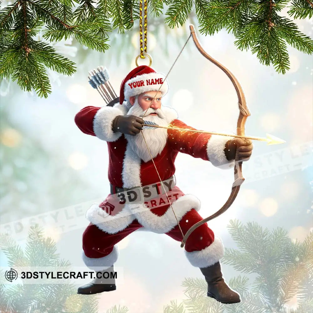 Archery Santa Home Decor Christmas Ornament Personalized Ornament Ornament