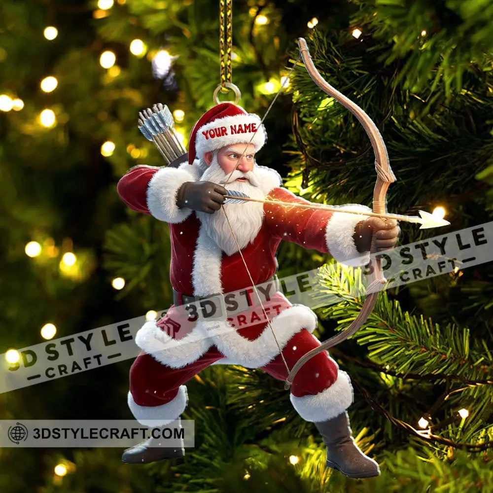 Archery Santa Home Decor Christmas Ornament Personalized Ornament Ornament