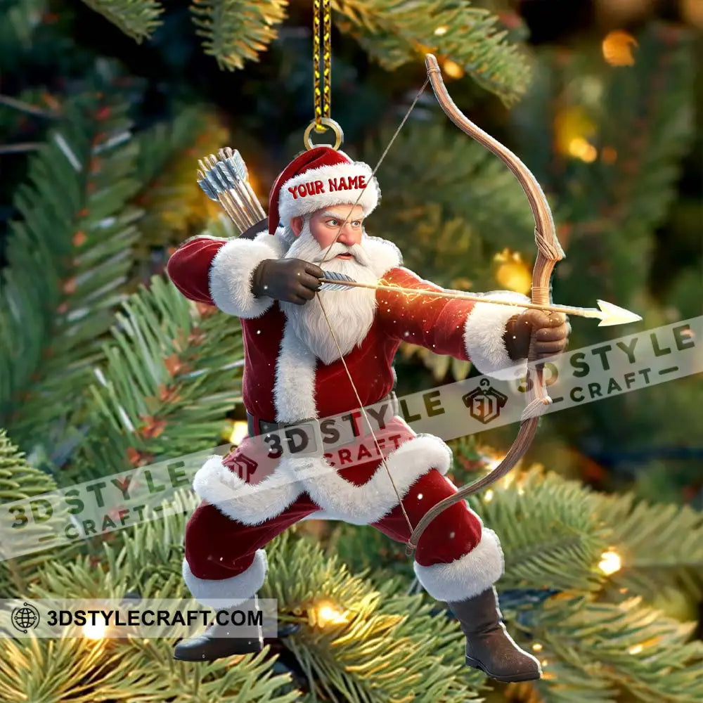 Archery Santa Home Decor Christmas Ornament Personalized Ornament Ornament