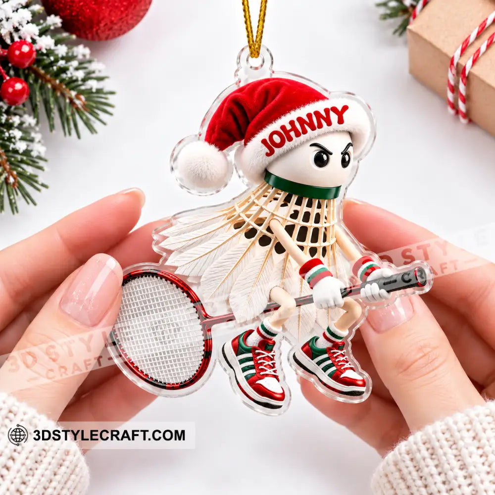 Badminton Home Decor Christmas Ornament Personalized Ornament - Ornament