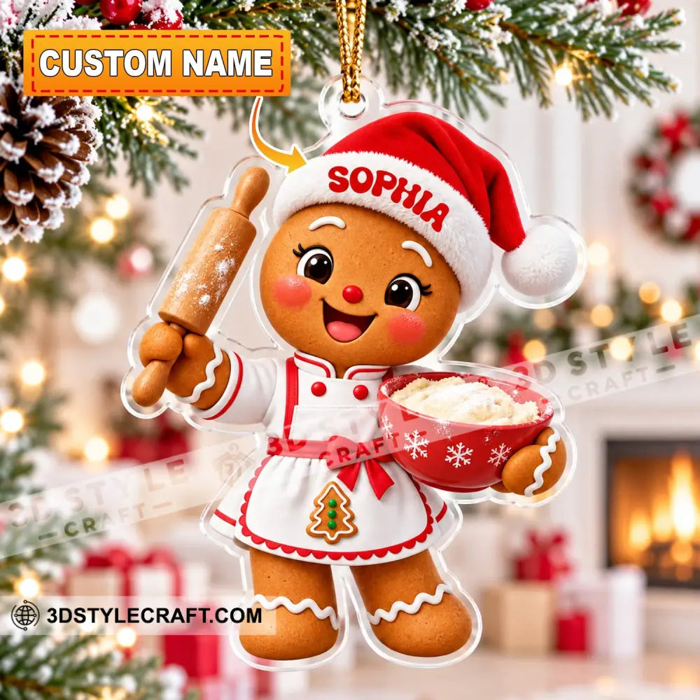 Baker Home Decor Christmas Ornament Personalized Ornament - 3.54’’ / 1 Ornament - Ornament