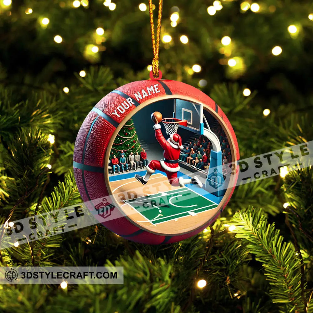 Ball Basketball Decor Christmas Ornament Personalized