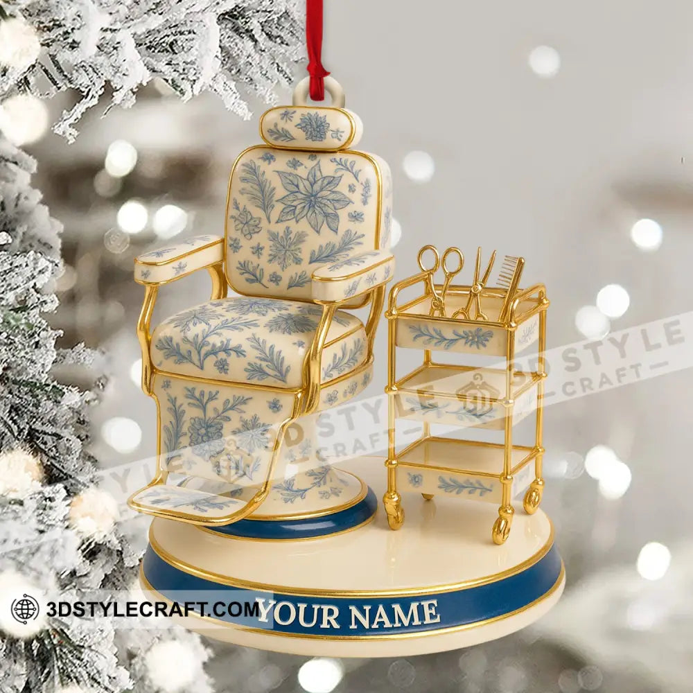 Barber Chair Home Decor Christmas Ornament Personalized Ornament Ornament