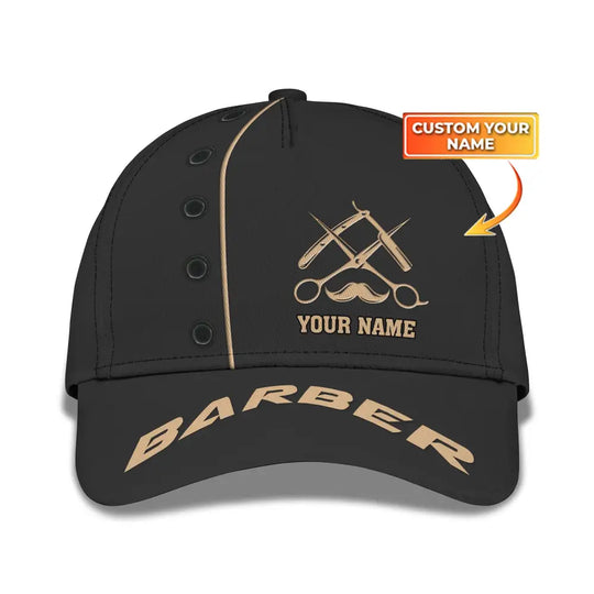 Barber Classic Cap, Hairstylist Hat, Unisex Barber Hat style option 1