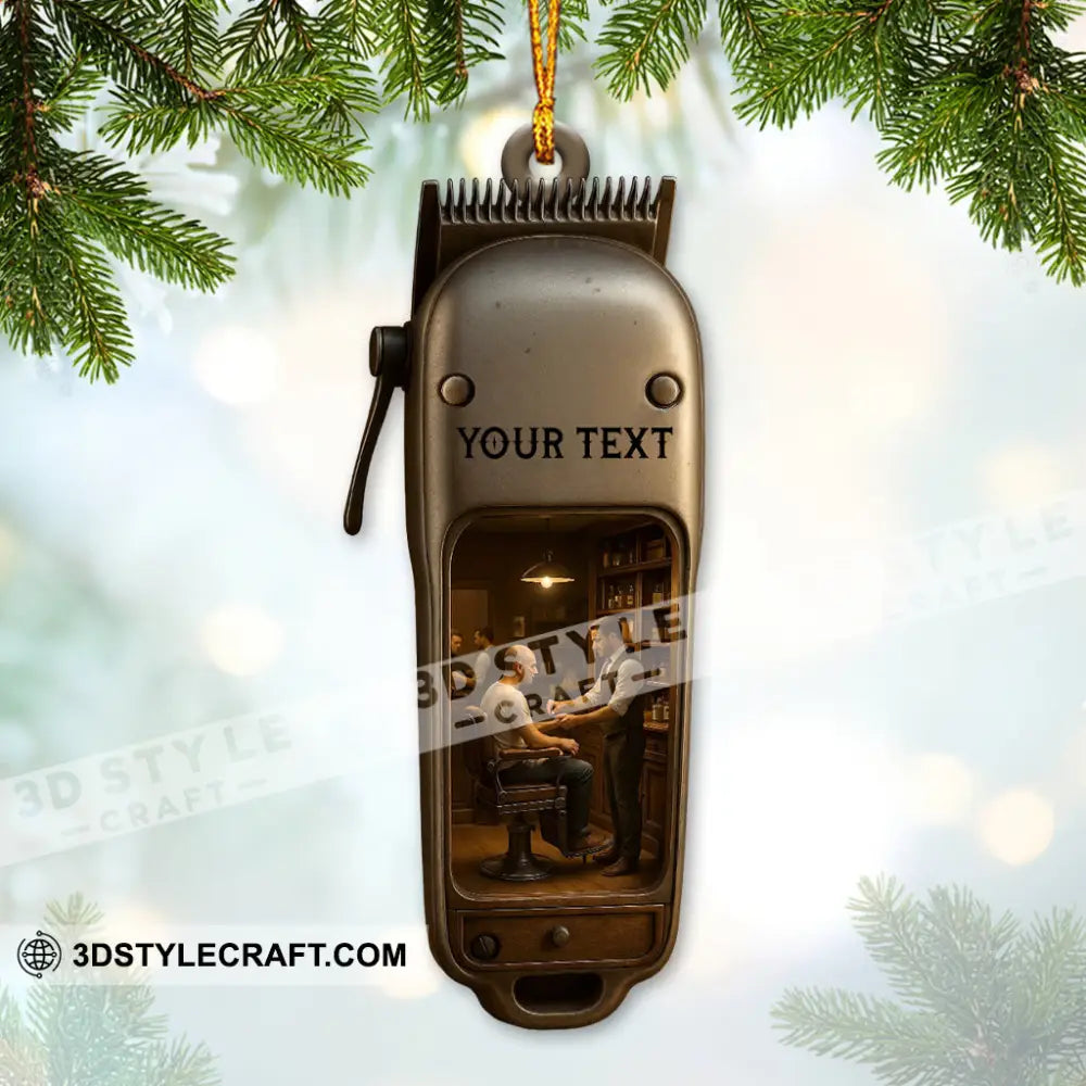Barber Shop Home Decor Christmas Ornament Personalized Ornament Ornament