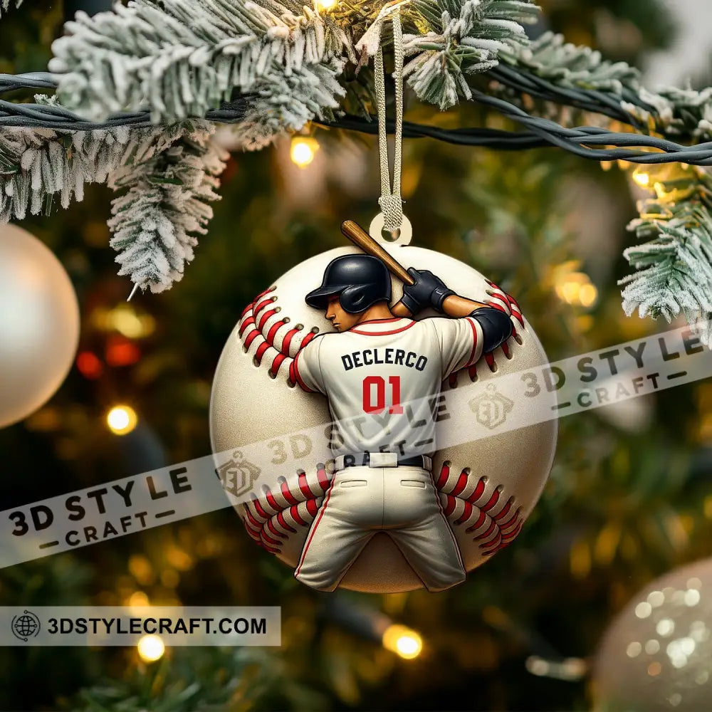 Baseball Christmas Home Decor Christmas Ornament Personalized Ornament Ornament