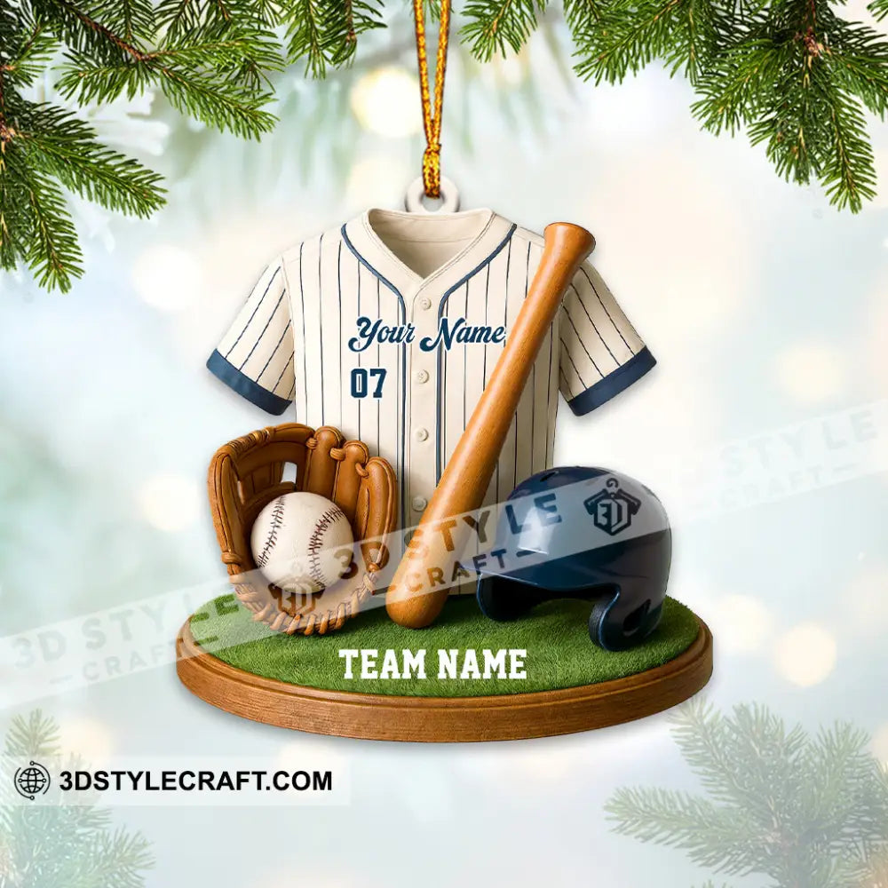 Baseball Home Decor Christmas Ornament Personalized Ornament Ornament