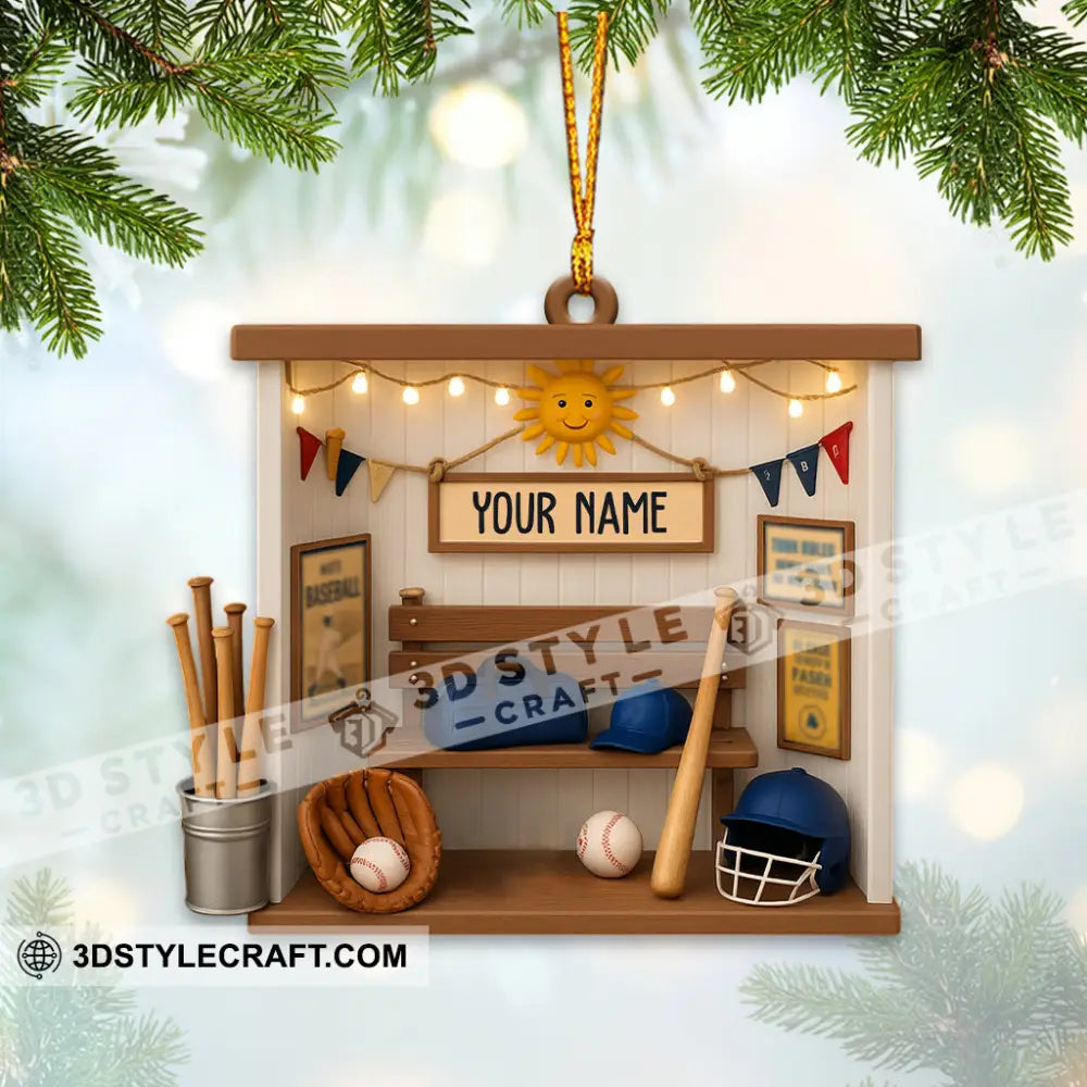 Baseball Home Decor Christmas Ornament Personalized Ornament Ornament