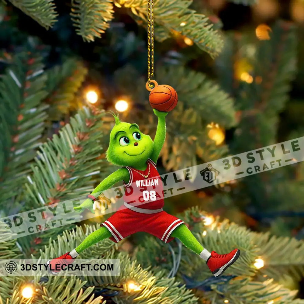 Basketball Home Decor Christmas Ornament Personalized Ornament Ornament
