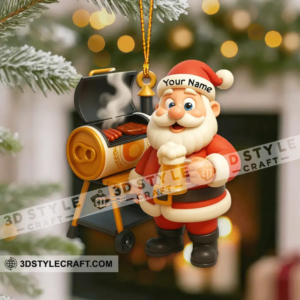 BBQ Santa Home Decor Christmas Ornament Personalized Ornament Ornament