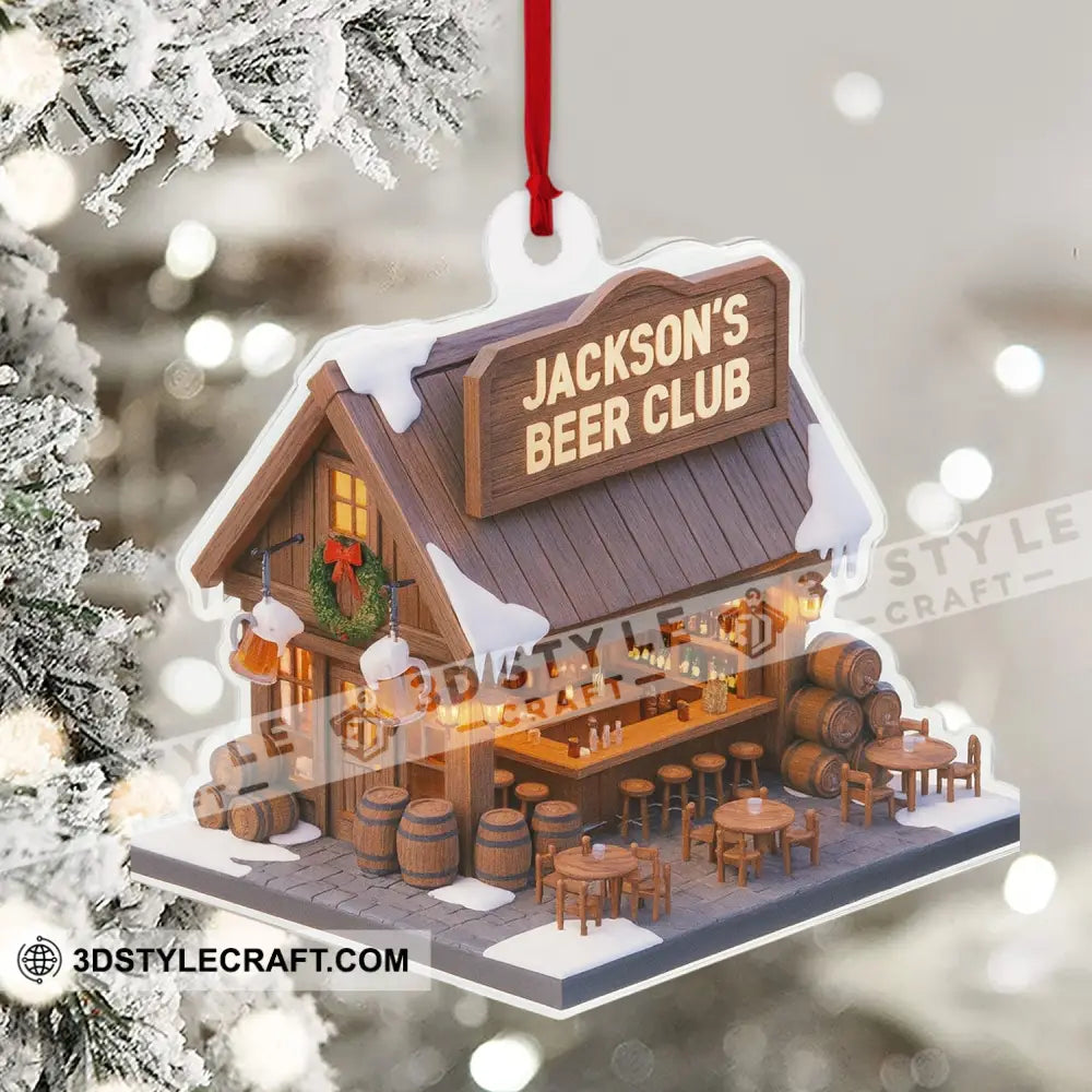 Beer Club Home Decor Christmas Ornament Personalized Ornament Ornament