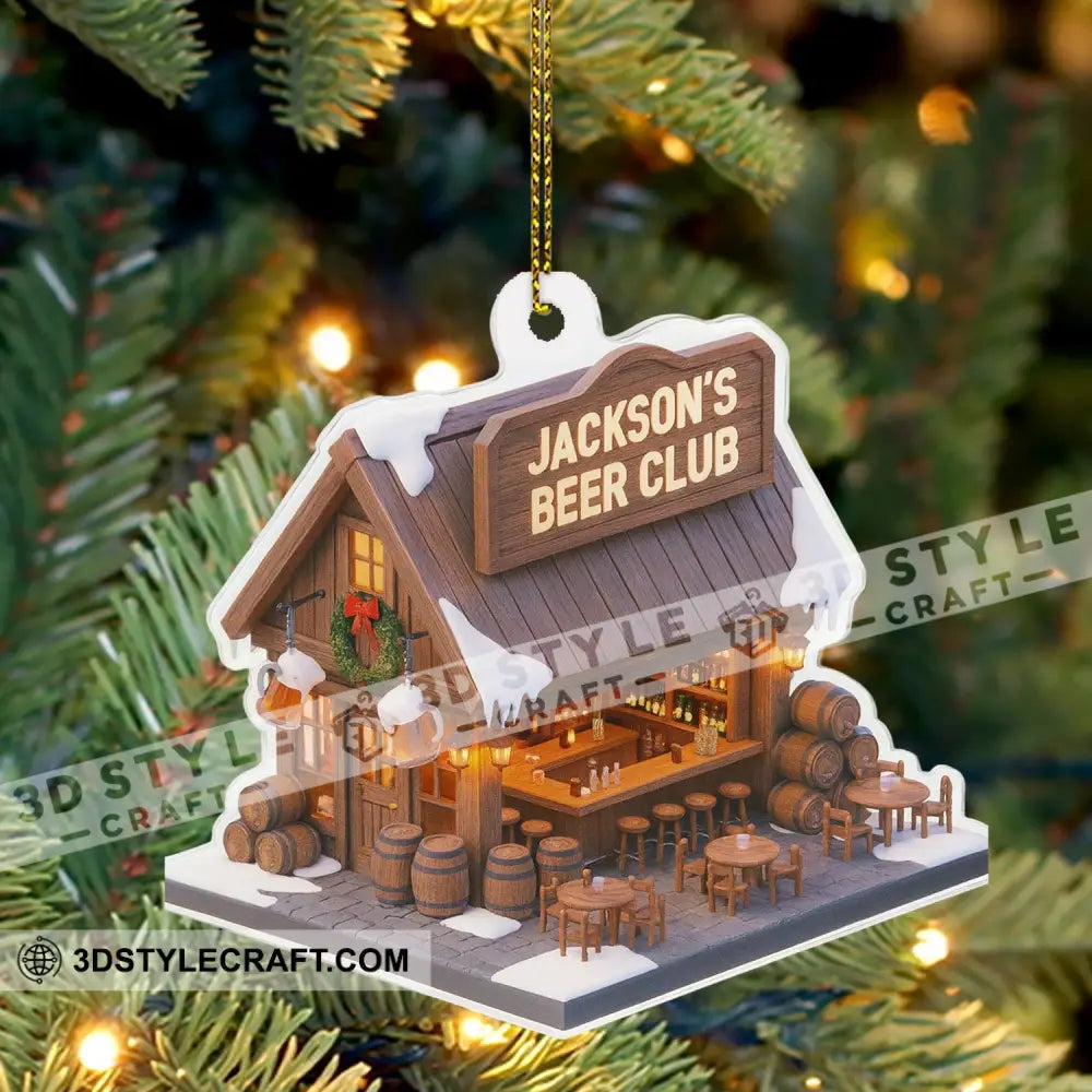 Beer Club Home Decor Christmas Ornament Personalized Ornament Ornament