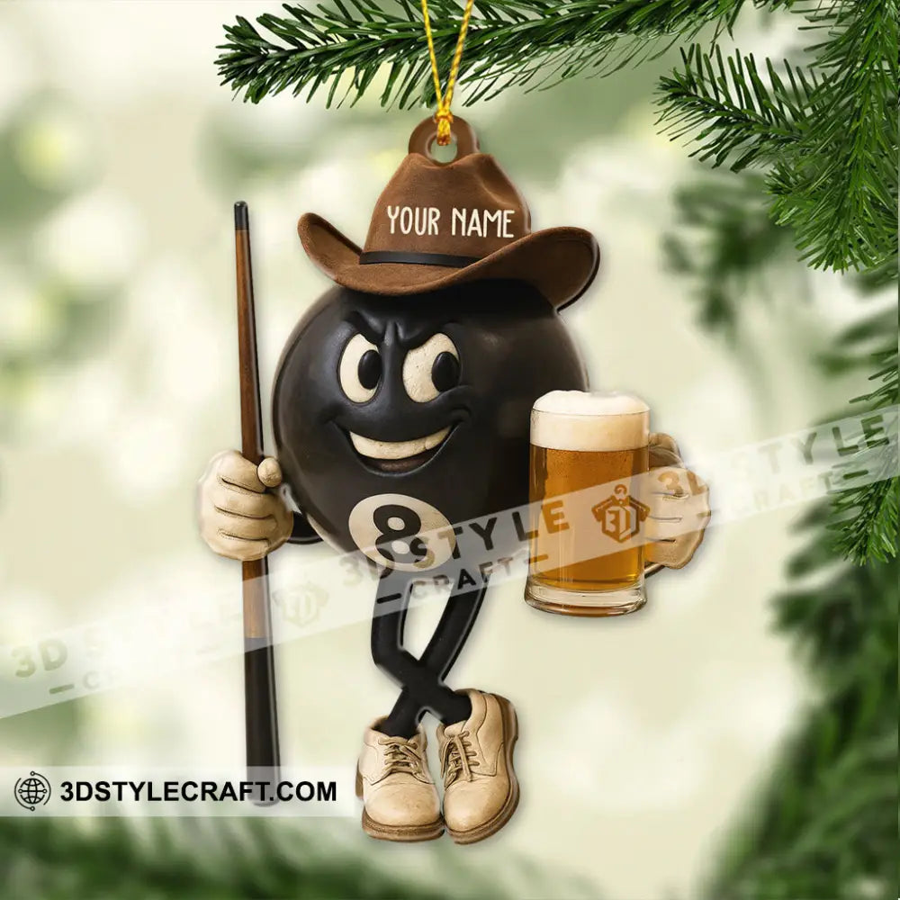 Billboard No.8 Ball Christmas Home Decor Christmas Ornament Personalized Ornament 3.54’’ / 1 Ornament Ornament