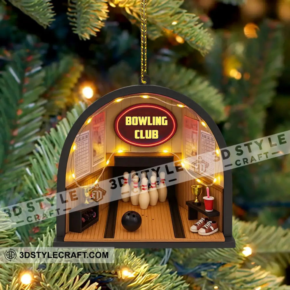 Bowling Club Home Decor Christmas Ornament Personalized Ornament Ornament