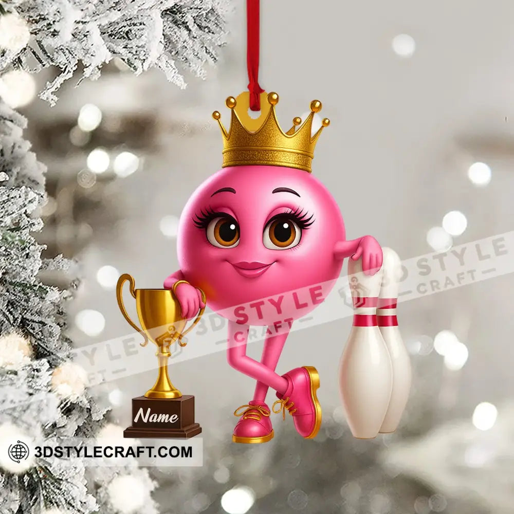 Bowling Girl Home Decor Christmas Ornament Personalized Ornament Ornament