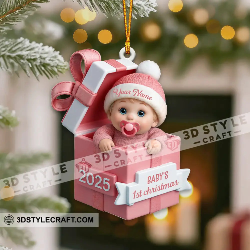 Box Baby Home Decor Christmas Ornament Personalized Ornament Ornament