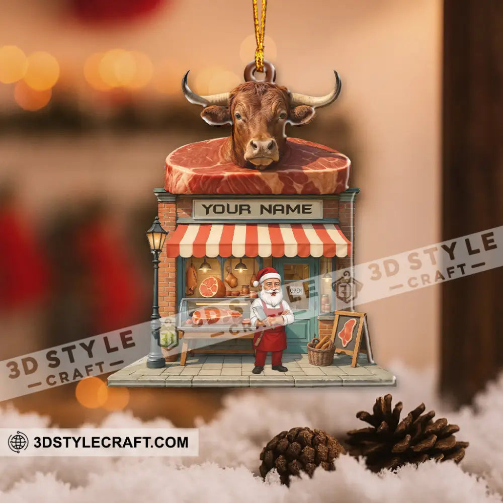 Butcher Santa Home Decor Christmas Ornament Personalized Ornament Ornament
