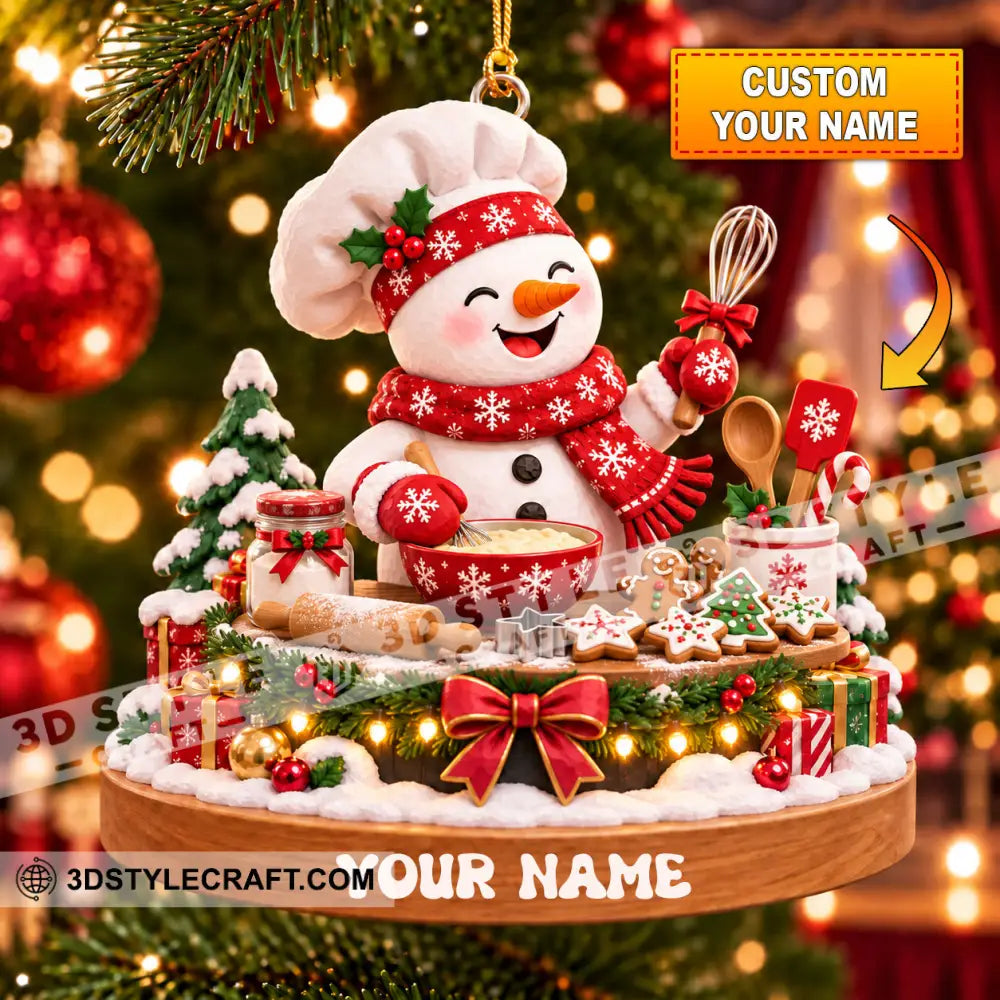 Chef Home Decor Christmas Ornament Personalized Ornament - 3.54’’ / 1 Ornament - Ornament