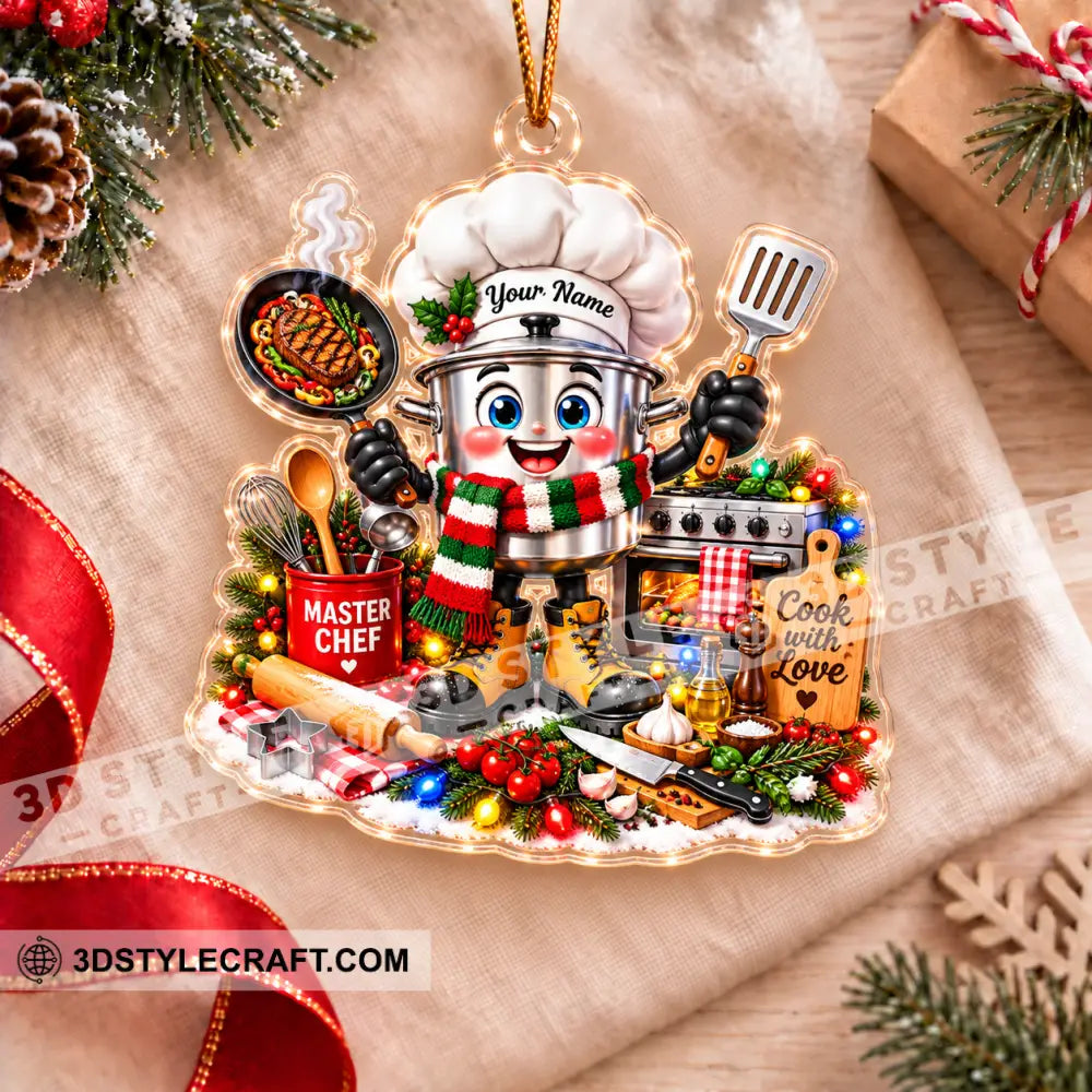 Chef Home Decor Christmas Ornament Personalized Ornament - Ornament