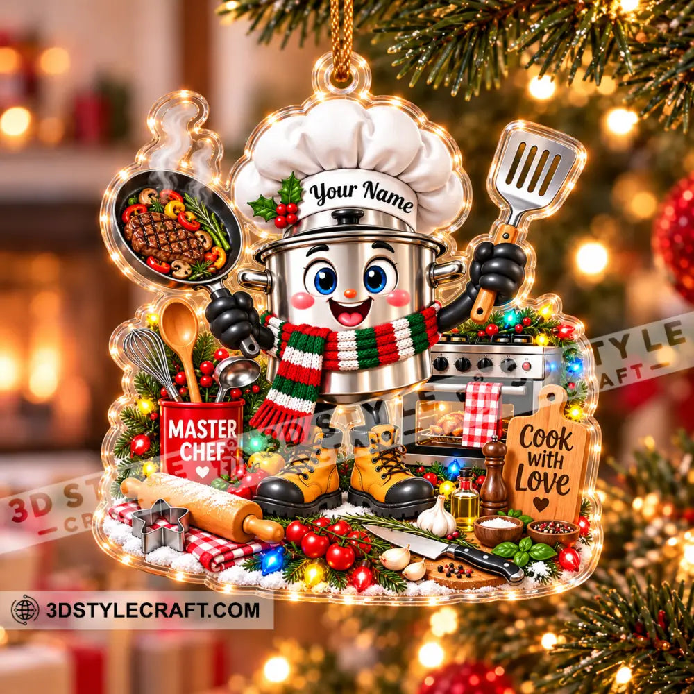 Chef Home Decor Christmas Ornament Personalized Ornament - Ornament