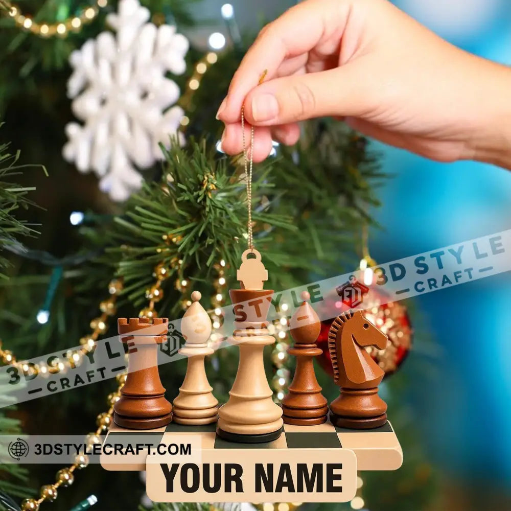 Chess Christmas Home Decor Christmas Ornament Personalized Ornament Ornament