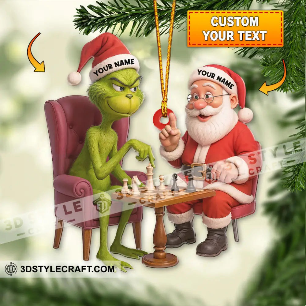 Chess Partner Home Decor Christmas Ornament Personalized Ornament 3.54’’ / 1 Ornament Ornament